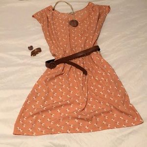 Charlotte Russe peach midi dress